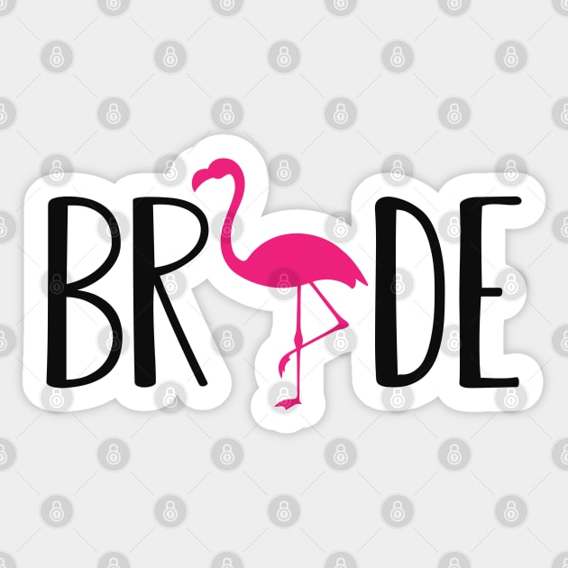 Bride - Flamingo Theme Sticker by KC Happy Shop